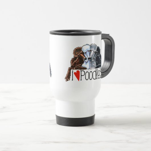 I Love Poodles Reisbeker (Voorkant rechts)