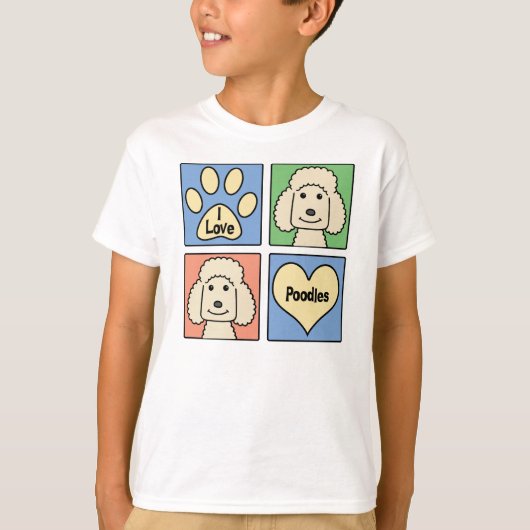 I Love Poodles T-shirt (Voorkant)