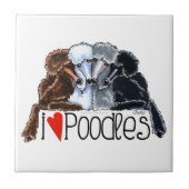 I Love Poodles Tegeltje (Voorkant)