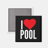 I Love Pool Billiards Magneet (Voorkant / Achterkant)