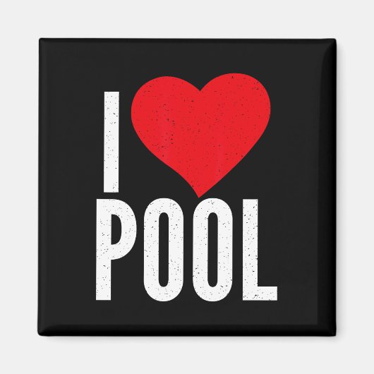 I Love Pool Billiards Magneet (Voorkant)