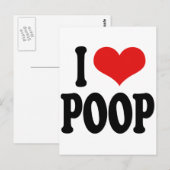 I Love Poop Briefkaart (Voorkant / Achterkant)