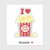 I Love Popcorn Sticker (Vel)