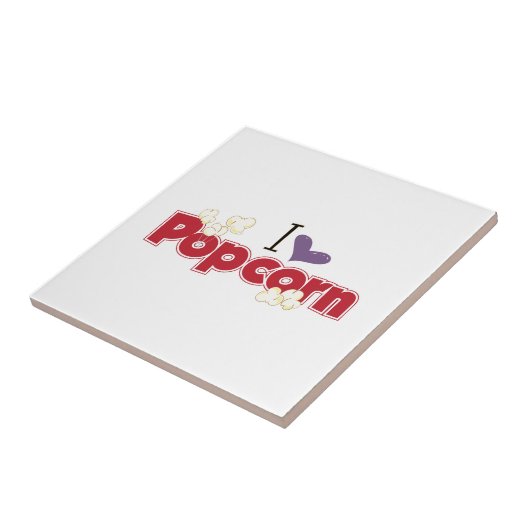 I Love Popcorn Tegeltje (Zijkant)