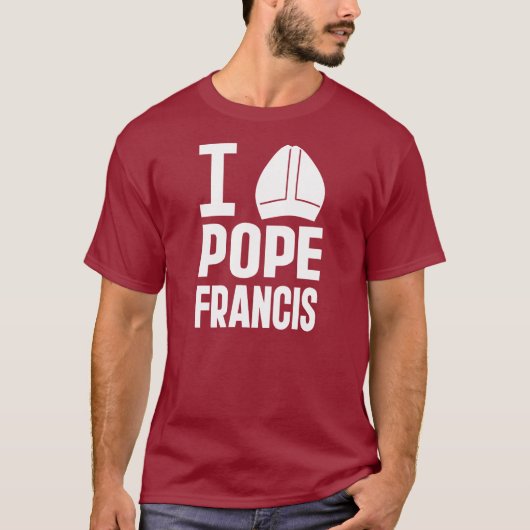 I Love Pope Francis (Pointy Pet) T-shirt (Voorkant)
