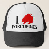 I Love Porcupines Trucker Pet (Voorkant)