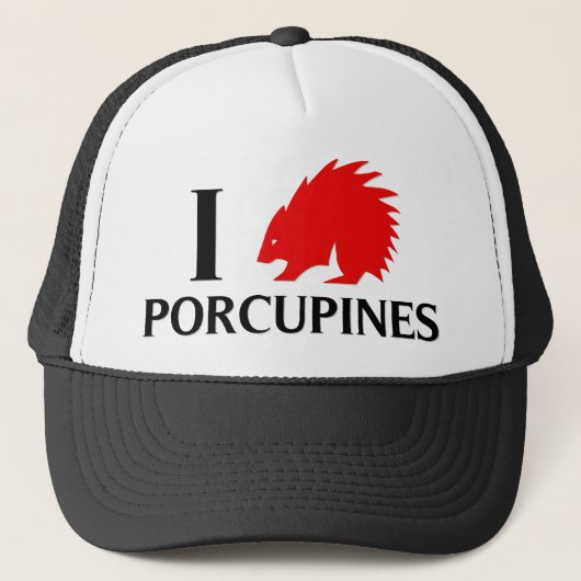 I Love Porcupines Trucker Pet (Voorkant)