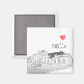 I Love Porechye Belarus Architecture Train Station Magneet (Voorkant / Achterkant)