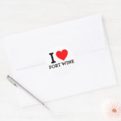 I Love Port Wine Ronde Sticker (Envelop)