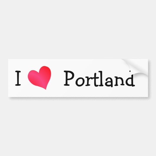 I Love Portland Bumpersticker (Voorkant)
