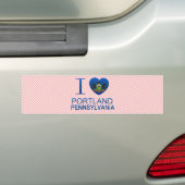 I Love Portland, PA Bumpersticker (Op auto)