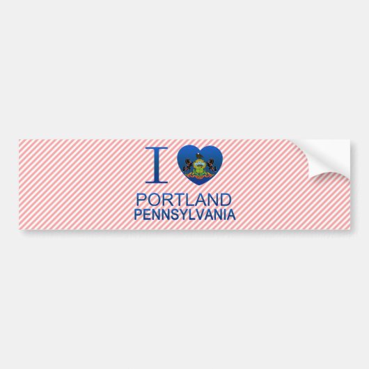 I Love Portland, PA Bumpersticker (Voorkant)
