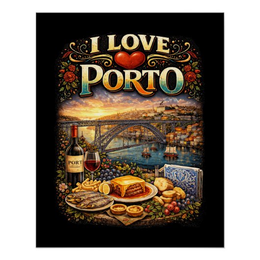 I Love Porto Perfect Poster (Voorkant)