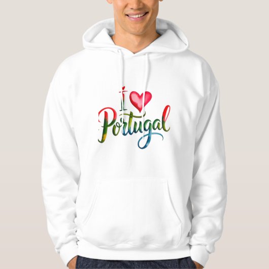 I Love Portugal Hoodie – Portuguese Gift, Lisbon & (Voorkant)
