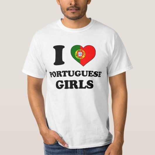 I love Portuguese Girls T-shirt (Voorkant)