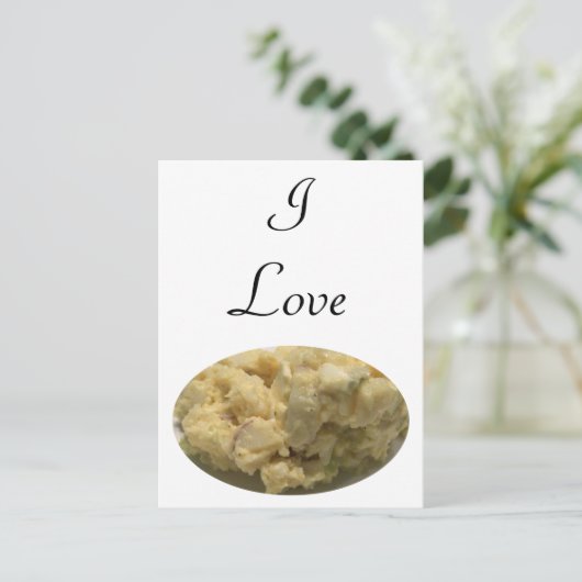 I Love Potato Salad Briefkaart (Staand voorkant)