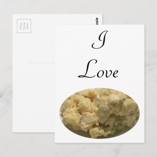 I Love Potato Salad Briefkaart (Voorkant / Achterkant)