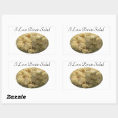 I Love Potato Salad Rechthoekige Sticker (Vel)