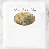 I Love Potato Salad Rechthoekige Sticker (Tas)