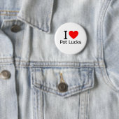 I Love Potlucks Ronde Button 5,7 Cm (In situ)