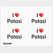 I love Potosi Rechthoekige Sticker (Vel)