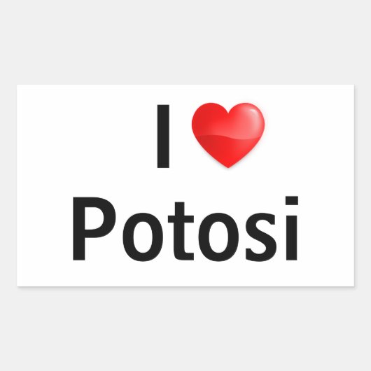 I love Potosi Rechthoekige Sticker (Voorkant)