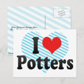 I Love Potters Briefkaart (Voorkant / Achterkant)