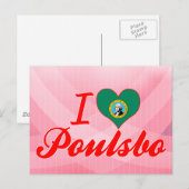 I Love Poulsbo, Washington Briefkaart (Voorkant / Achterkant)