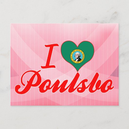 I Love Poulsbo, Washington Briefkaart (Voorkant)