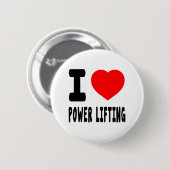 I Love Power Lifting Ronde Button 5,7 Cm (Voorkant /achterkant)