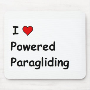 I Love Powered Paragliding Muismat