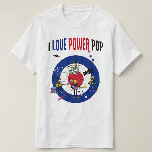 I love powerpop -B T-shirt (Design voorkant)