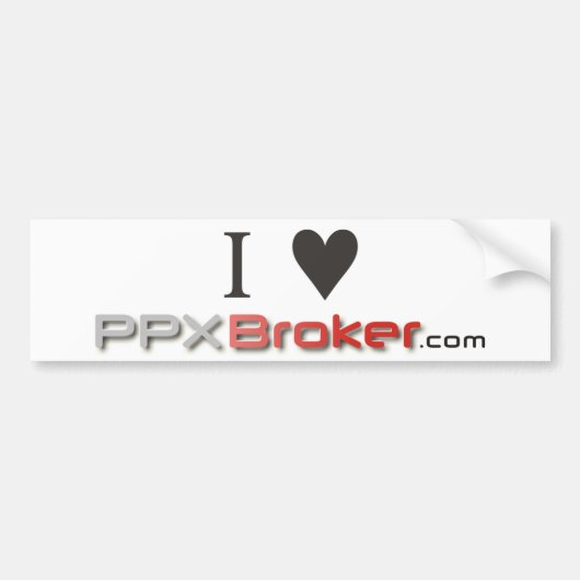 I Love PPXBroker.com Sticker (Voorkant)