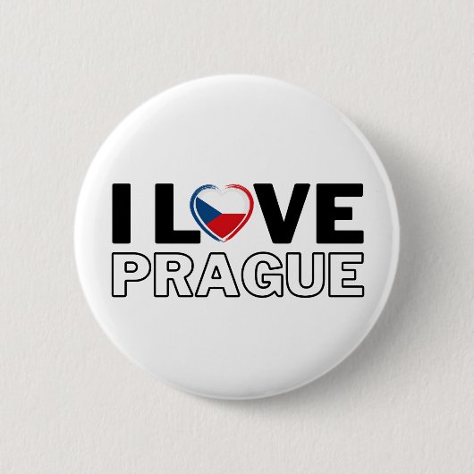 I LOVE PRAGUE - For real Praguers! Ronde Button 5,7 Cm (Voorkant)