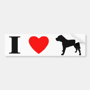 I Love Presa Canarios Bumpersticker