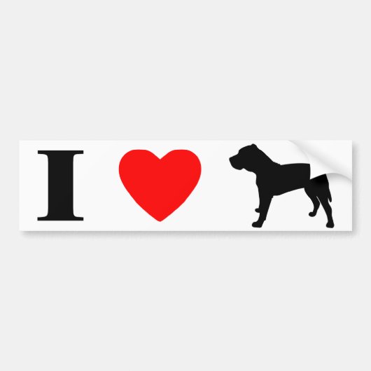 I Love Presa Canarios Bumpersticker (Voorkant)