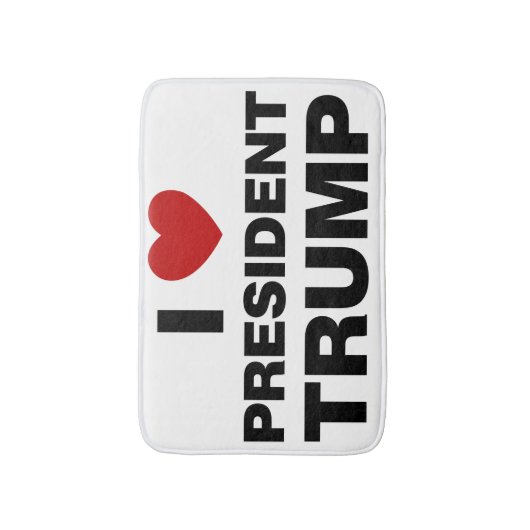 I Love President Trump Heart Badmat (Voorkant Verticaal)