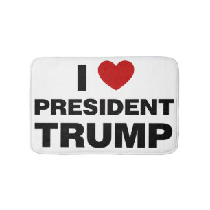 I Love President Trump Heart Badmat