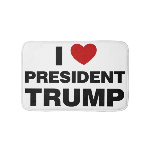 I Love President Trump Heart Badmat (Voorkant)