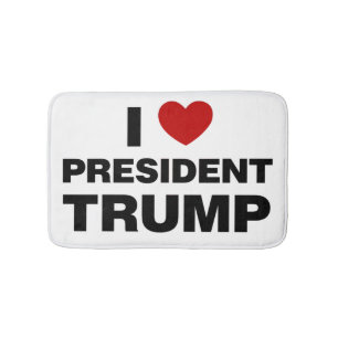 I Love President Trump Heart Badmat
