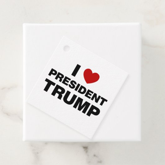 I Love President Trump Heart Bedankjes Labels (In situ)
