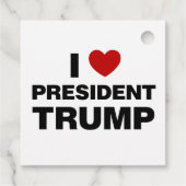 I Love President Trump Heart Bedankjes Labels (Achterkant)