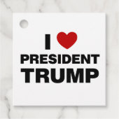 I Love President Trump Heart Bedankjes Labels (Voorkant)