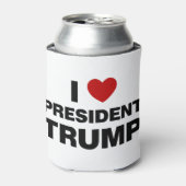 I Love President Trump Heart Blikjeskoeler (Blikje Voorkant)