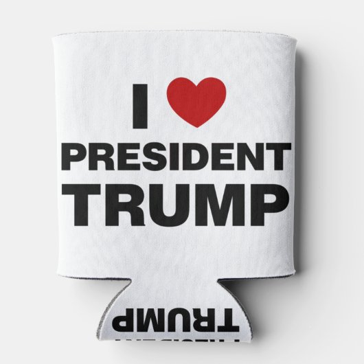 I Love President Trump Heart Blikjeskoeler (Achterkant)