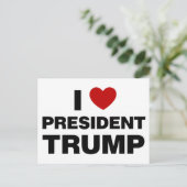 I Love President Trump Heart Briefkaart (Staand voorkant)