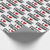 I Love President Trump Heart Cadeaupapier (Hoek)