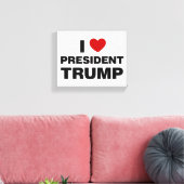 I Love President Trump Heart Canvas Afdruk (Insitu (Woonkamer))