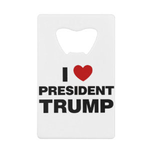 I Love President Trump Heart Creditkaart Flessenopener