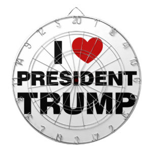 I Love President Trump Heart Dartbord